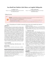 Edit Filters on English Wikipedia