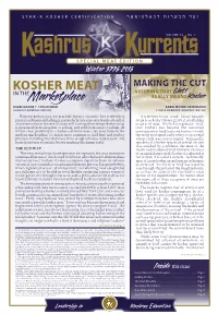 KOSHER MEAT in the ASSURING THAT Glatt Marketplace REALLY MEANS Kosher RABBI MOSHE T