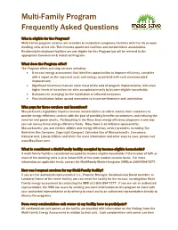 Mass Save Multi-Family Program Frequently Asked Questions