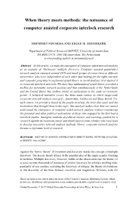 The Naissance of Computer Assisted Corporate Interlock Research
