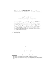 Bias in the LEVIATHAN Stream Cipher