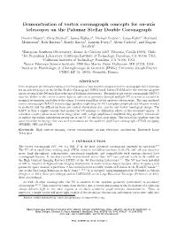 Demonstration of Vortex Coronagraph Concepts for On-Axis Telescopes on the Palomar Stellar Double Coronagraph