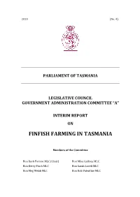 Finfish Farming in Tasmania