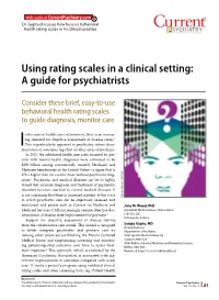 Using Rating Scales in a Clinical Setting: a Guide for Psychiatrists