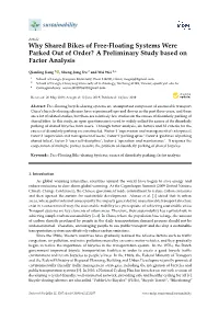 Why Shared Bikes of Free-Floating Systems Were Parked out of Order? a Preliminary Study Based on Factor Analysis