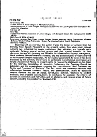 Berkeley Free Speech Movement to the Present. Noting That, While