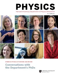 Harvard University Department of Physics Newsletter