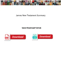 James New Testament Summary
