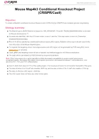 Mouse Map4k3 Conditional Knockout Project (CRISPR/Cas9)