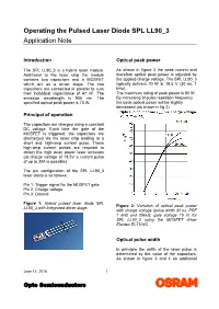 Operating the Pulsed Laser Diode SPL LL90 3 Application Note