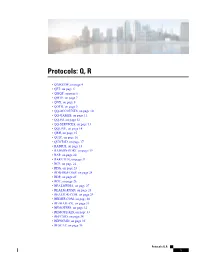 Protocols: Q, R
