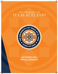 Spring & Summer 2020 Virtual Commencement Program