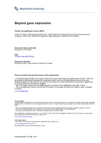 Beyond Gene Expression