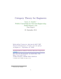 Category Theory for Engineers