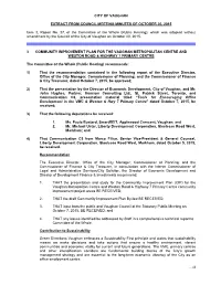 CITY of VAUGHAN EXTRACT from COUNCIL MEETING MINUTES of OCTOBER 20, 2015 Item 3, Report No. 37, of the Committee of the Whole (P