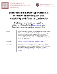 Directly Connecting Age and Metallicity with Type Ia Luminosity