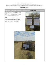 EIA SITE NOTICES Description of the Location of Notice & GPS