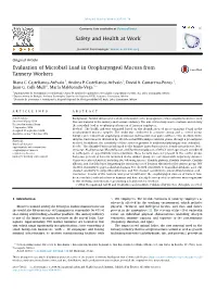 Evaluation of Microbial Load in Oropharyngeal Mucosa from Tannery Workers