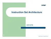 Instruction Set Architecture