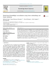 Event-Based Knowledge Reconciliation Using Frame Embeddings And