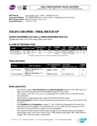 Final Match-Up