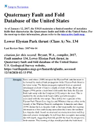 Quaternary Fault and Fold Database of the United States