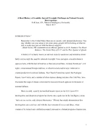 Special Oversight Challenges in National Security Interrogations Erik Jens, J.D., National Intelligence University March 2017