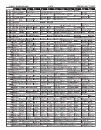 Sunday Morning Grid 6/3/18 Latimes.Com/Tv Times