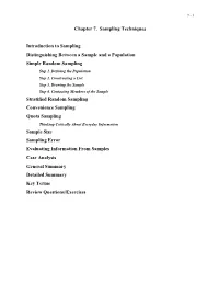 Ch7 Sampling Techniques