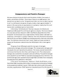 Compensatory and Punitive Damages