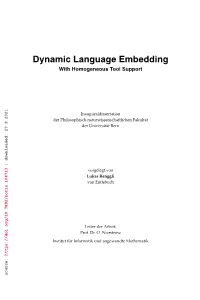 Dynamic Language Embedding