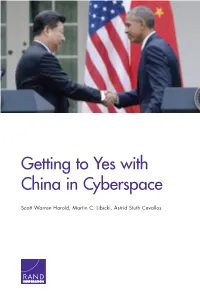 Getting to Yes with China in Cyberspace