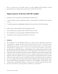 Signal Analysis of the First GPS III Satellite