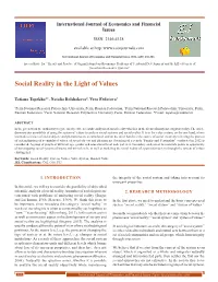 Social Reality in the Light of Values
