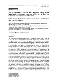 Tourist Satisfaction Towards Kota Kinabalu, Sabah Using Importance-Performance Analysis (IPA) As a Tool to Determine Urban Ecotourism Potential