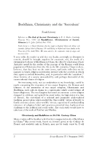Buddhism, Christianity and the 'Saeculum'