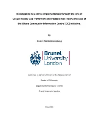 Investigating Telecentre Implementation Through the Lens Of