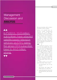 Management Discussion and ANALYSIS