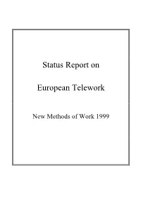 Status Report on European Telework