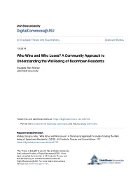 Who Wins and Who Loses? a Community Approach to Understanding the Well-Being of Boomtown Residents