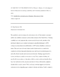 An Exploration of Students' Motivation to Write