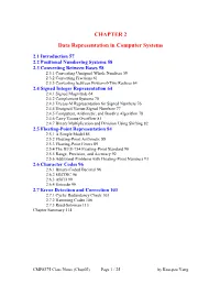 Chap02: Data Representation in Computer Systems