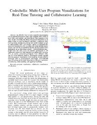 Codechella: Multi-User Program Visualizations for Real-Time Tutoring and Collaborative Learning