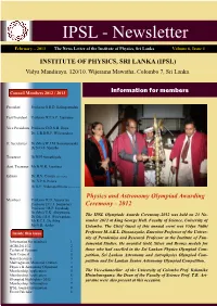 IPSL - Newsletter