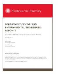 Laser-Based Structural Sensing and Surface Damage Detection