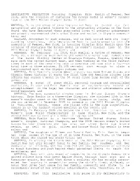 LEGISLATIVE RESOLUTION Honoring Olympian Erin Hamlin Of