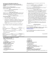 Package Insert Has Been Approved by the U.S