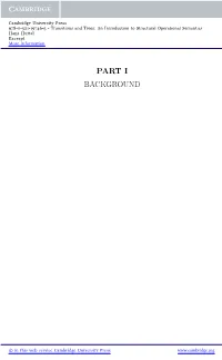 Part I Background