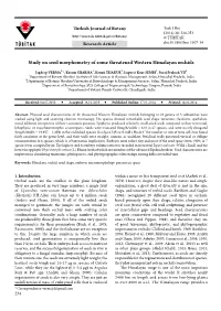 Study on Seed Morphometry of Some Threatened Western Himalayan Orchids