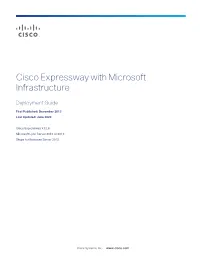 Cisco Expressway, Lync Gateway and Microsoft Infrastructure Deployment